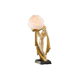 Art Deco Statue lamp french style sculpture light New