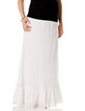 A Pea in the Pod Collection: Ella Moss Under Belly Full Length Tiered Maternity Skirt
