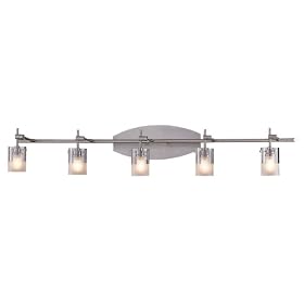Brushed Nickel Adjustable Five Light Bathroom Fixture by Kovacs