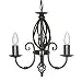 3380 3BS - 3 Light Black & Silver Hanging Light