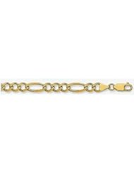 6.5mm Yellow Pave Large Figaro Chain 26"