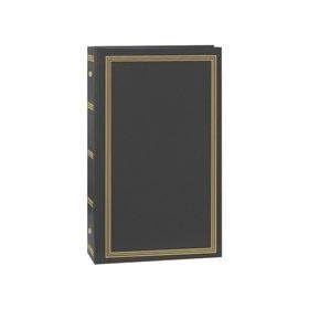 Pioneer Classic 3 Ring Photo Album with Solid Color Covers & Gold Trim, Holds 300 4x6 Photos, 3 Per Page. Color: Dark Gray.