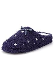 Per Una Recycled Button & Bow Mule Slippers