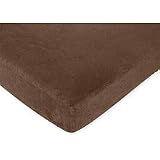 Pink and Chocolate Teddy Bear Fitted Crib Sheet for Baby and Toddler Bedding Sets by JoJo - Chocolate Microsuede