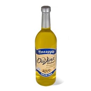 Da Vinci SUGAR FREE Pineapple Syrup 750mL with Splenda by Da Vinci