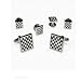 Cardi Mother of Pearl Onyx Checkerboard