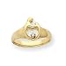 14k Heart Shaped .03ct. Diamond Mother and Child Ring Size 6