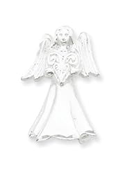 Sterling Silver Satin Finsh Angel Pendant