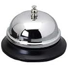 SPR01583 - Nickel Plated Call Bell,2-3/4 Bell,3-3/8 Base,Chrome/Black