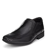 Leather Square Toe Slip-On Shoes