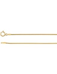 1.0 mm Round, Snake Chain 14K Yellow 7 Inch Ch128
