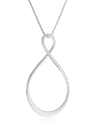 Sterling Silver Figure Eight Pendant Necklace 18"