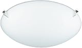 Honsel Leuchten 88852 Deckenleuchte mattnickel Glas weiß matt