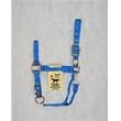 Hamilton Deluxe 1" Nylon Horse Halter with Adjustable Chin and Throat Snap, Blue, Small/Cob (500-800 lbs)
