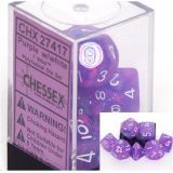 Chessex Dice: Polyhedral 7-Die Wild Dice Set - Purple w/white