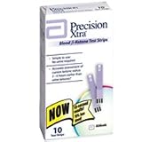 Precision Xtra Blood/Ketone Test Strips - 10 Ea