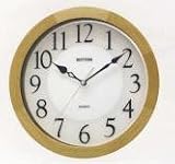 Rhythm CMG928NR07 Silent Silky Glass dial 28cm Light Wood case. Quartz Wall Clock