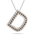 Initial Pendant - 1/4 Ct Brown Diamond \'D\' Initial Pendant