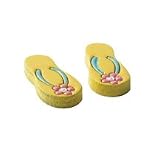 Dollhouse Miniature Pair of Yellow Flip Flops