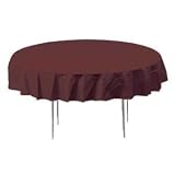 Brown Round Paper Tablecover (Single)