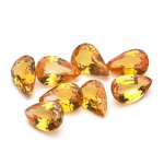 6x4 mm-3.45 Cts Loose Yellow Sapphires Pear-AA