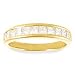 14k Yellow Gold, Princess-Cut Diamond Channel-Set Wedding / Anniversary Ring (G-H/VS, 0.75 ctw)