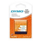 DYMO DYM12331 LetraTag Tape Starter Kit with White Paper, White Plastic, and Clear Tapes (1/2" x 13', 3-Pack)