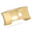 14 Karat Gold Plated Brass Concave Cuff Bracelet