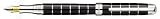 Laban Black & .925 Sterling Silver Horizontal Fine Point Fountain Pen - LST-F9191-00F