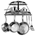 Range Kleen 2-shelf Wall Mount Black Pot Rack