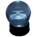 The Big House Michigan Wolverines Laser Etched Crystal Ball