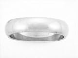 14 KT White Gold Wedding Band-Plain-5mm