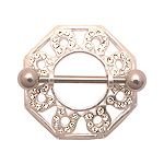 Sterling Silver Nipple Shield, in 14g (Gauge), Sold Individually