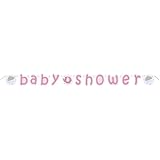 Pink Elephant Baby Shower Banner