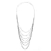 RHX Lady Vintage Style 7 layer Long Tassel Pendant Necklace Sweater Chain Silver New