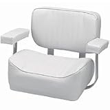 Wise® Offshore Deluxe Helm Chair with Arm Rests White