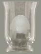Individually Hand Etched Scallop Shell Glass Candle Shade 5.5"H Set / 2