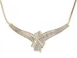 14K Solid Yellow Gold Necklace with 1.25 CTTW Diamonds