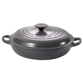 Le Creuset Cast Iron Shallow Casserole, Granite, 30 cm