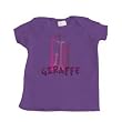 Multicolor Giraffe Design Girl's Infant T-Shirt (Purple) - 12 Months