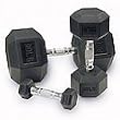 Rubber Encased Dumbbells 5-50lb. Set