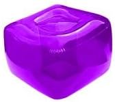 Super Inflatable Blow Up Bubble Foot Stool Ottoman - Purple