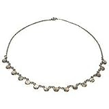 Sterling Silver Necklace in Rose Quartz Gemstone 18 "