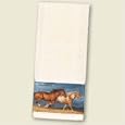 Thunder Ridge Wild Horses Western Southwestern Running Wild Horses Kitchen Border Print Hand Towels Set/2