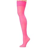Nylon Sheer Thigh High With Lace Top