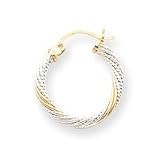Sardelli - 14k Yellow Gold with Sterling Silver Hoop Earrings