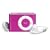 2GB MP3 SHUFFLE PLAYER IN PINK - 500 SONGS - (THIS IS NOT AN APPLE IPOD SHUFFLE)