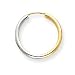 14k and Rhodium 2.5mm Hoop Earrings