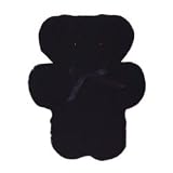 Flat Out Bear Licorice Black 100% Australian Sheepskin Teddy Bear