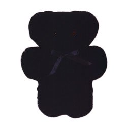 215ny2LkaKL Flat Out Bear Licorice Black 100% Australian Sheepskin Teddy Bear